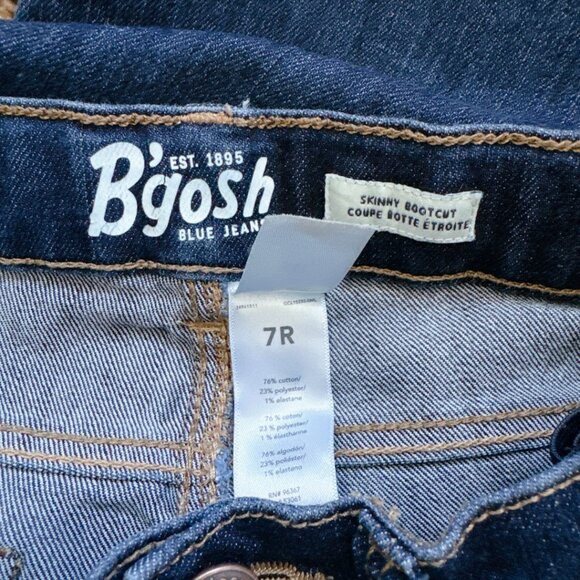 OshKosh B'Gosh jeans size 7 dark wash skinny boot cut for girls - Picture 12 of 12